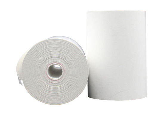 Rolki papieru termicznego z nadrukiem z czystej masy drzewnej o wymiarach 80x80x12 mm